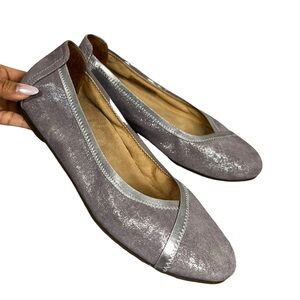 Vionic Caroll Shoes Women’s Sz 10 Purple Metallic Ballet Flats